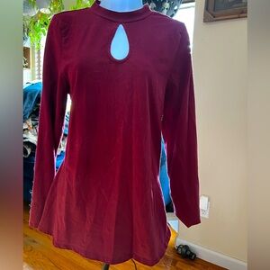 Long sleeve semi open back top